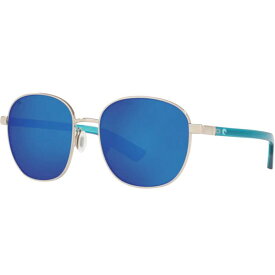 コスタ メンズ サングラス・アイウェア アクセサリー Egret 580G Polarized Sunglasses Brushed Silver/580G Glass/Gray/Blue Mirror