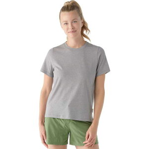 �X�}�[�g�E�[�� ���f�B�[�X �g�b�v�X T�V���c ���� Smartwool Perfect Crew Short-Sleeve T-Shirt - Women's Light Gray Heather �O���[