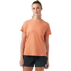 【送料無料】 スマートウール レディース Tシャツ トップス Perfect Crew Short-Sleeve T-Shirt - Women's Terracotta