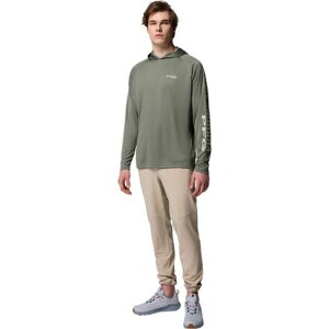 �R�����r�A �����Y �g�b�v�X �V���c �p�[�J�[ Columbia Terminal Tackle Pullover Hoodie - Men's Cypress/Dark Stone Logo �X�g�[��