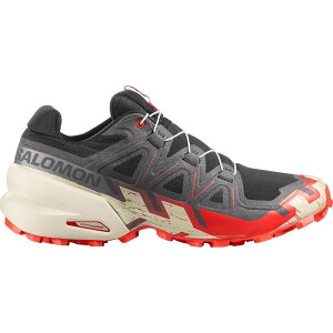 �T������ �����Y �V���[�Y �X�j�[�J�[ Salomon Speedcross 6 Trail Running Shoe - Men's Black/Fiery Red/Almond Milk �u���b�N