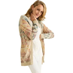 �y���h���g�� ���f�B�[�X �A�E�^�[ �j�b�g�E�Z�[�^�[ �R�b�g�� �J�[�f�B�K�� Pendleton Cheyenne Cotton Cardigan - Women's Natural Multi �}���`�J���[