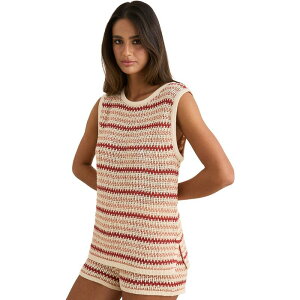 ���Y�� ���f�B�[�X �g�b�v�X �^���N�g�b�v �j�b�g Rhythm Tami Stripe Knit Longline Tank Top - Women's Watermelon �X�g���C�v