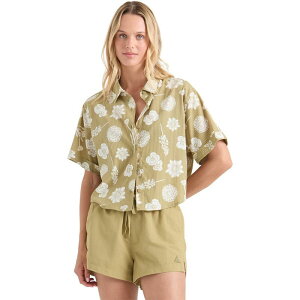 ���[�A�N ���f�B�[�X �g�b�v�X T�V���c Roark Bless Up Camp Shirt - Women's Dusty Olive �I���[�u