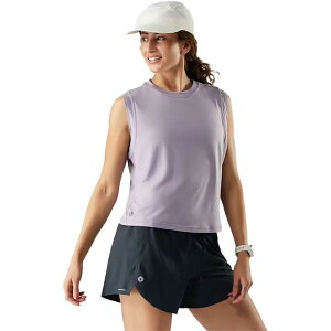 �X�}�[�g�E�[�� ���f�B�[�X �g�b�v�X T�V���c Smartwool Active Ultralite Crop Tank Top - Women's Purple Storm �p�[�v��