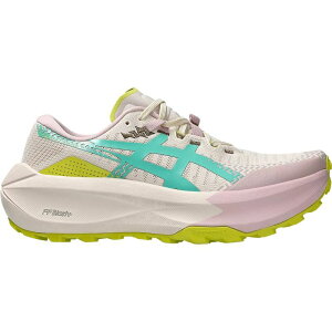 �A�V�b�N�X ���f�B�[�X �V���[�Y �X�j�[�J�[ Asics Trabuco Max 5 Trail Running Shoe - Women's Mineral Beige/Aurora Green �O���[��