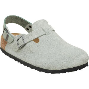 �r���P���V���g�b�N ���f�B�[�X �V���[�Y �X�j�[�J�[ Birkenstock Tokio Narrow Clog - Women's Pure Sage Suede �Z�[�W