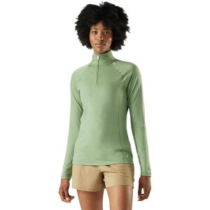 �X�}�[�g�E�[�� ���f�B�[�X �g�b�v�X T�V���c Smartwool Classic All-Season Merino 1/4-Zip Baselayer - Women's Green Tea �O���[��