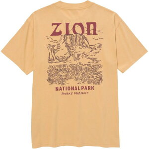 �p�[�N�X�v���W�F�N�g �����Y �g�b�v�X T�V���c �v�����g Parks Project Zion Puff Print Pocket-Shirt Mustard �}�X�^�[�h