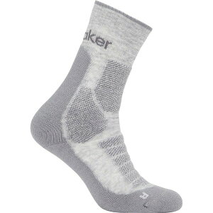�A�C�X�u���[�J�[ �����Y �A���_�[�E�F�A �C�� Icebreaker Merino Hike+ Heavy Crew Sock - Men's Blizzard Heather/Alloy �w�U�[
