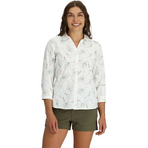 ���C�������r���Y ���f�B�[�X �g�b�v�X T�V���c Royal Robbins Expedition Pro 3/4-Sleeve - Women's Ivory Caswell Print �A�C�{���[