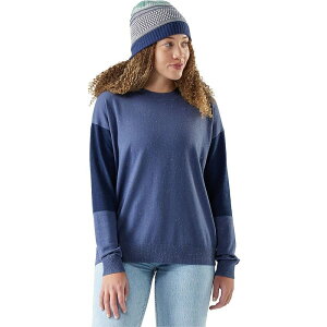 �X�}�[�g�E�[�� ���f�B�[�X �A�E�^�[ �j�b�g�E�Z�[�^�[ �J���[�u���b�N Smartwool Edgewood Colorblock Crew Sweater - Women's Nightfall Blue �u���[