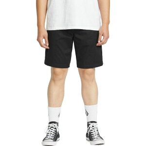 �{���R�� �����Y �{�g���X �n�[�t�p���c�E�V���[�c Volcom Frickin Elastic Waist 19 Short - Men's Black �u���b�N