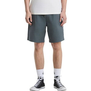 �{���R�� �����Y �{�g���X �n�[�t�p���c�E�V���[�c Volcom Frickin Elastic Waist 19 Short - Men's Dark Slate �X���[�g