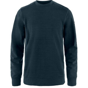 �t�F�[�����[�x�� �����Y �A�E�^�[ �j�b�g�E�Z�[�^�[ �N���[�l�b�N �t���[�X Fjallraven Keb Fleece Crew Neck Sweater -Men's Dark Navy �l�C�r�[