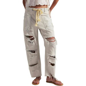 �t���[�s�[�v�� ���f�B�[�X �{�g���X �J�W���A���p���c Free People Moxie Low Slung Pull On Barrel Pant - Women'sea Mist
