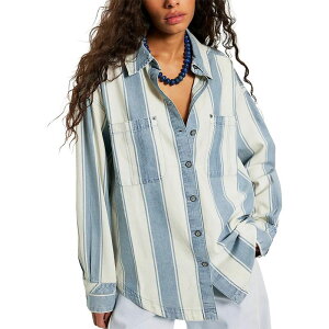 �t���[�s�[�v�� ���f�B�[�X �g�b�v�X T�V���c Free People Crossroadstriped Shirt - Women's Indigo Combo �C���f�B�S