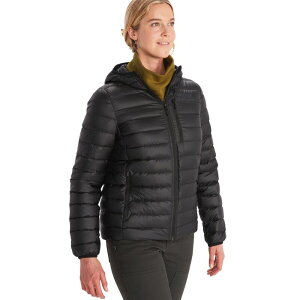 }[bg fB[X AE^[ WPbgEu] _E WPbg Marmot Highlander Hooded Down Jacket - Women's Black ubN