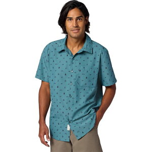 �}�[���b�g �����Y �g�b�v�X �V���c ���� Marmot AirExchange SolarShield Novelty Short-Sleeve Shirt - Men'seafloor Camping Trip