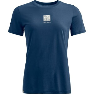�I���g�{�b�N�X ���f�B�[�X �g�b�v�X T�V���c Ortovox 120 Cool Tec Abstract Short - Sleeve T-Shirt - Women's Deep Ocean