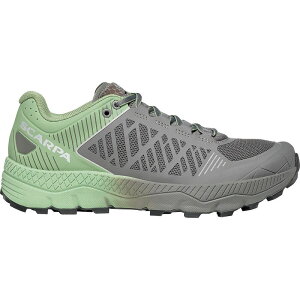 �X�J���p ���f�B�[�X �V���[�Y �X�j�[�J�[ Scarpa Spin Ultra Running Shoe - Women'shark/Mineral Green �O���[��