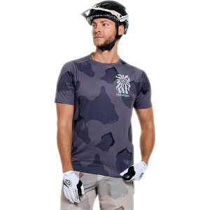 �g���C���[�f�U�C�� �����Y �g�b�v�X T�V���c ���� �W���[�W�[ Troy Lee Designskyline Pro Short-Sleeve Jersey - Men's Flow Camo Carbon