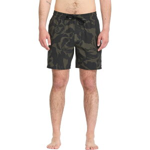 �{���R�� �����Y ���� �n�[�t�p���c�E�V���[�c �R�b�g�� Volcom Psyche Cotton 17in Swim Trunk - Men's Ivy