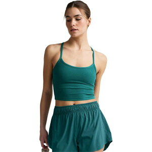 �r�����h���K ���f�B�[�X �g�b�v�X T�V���c �N���b�v�h Beyond Yoga Spacedye Slim Racerback Cropped Tank Top - Women's Teal Sea Heather �w�U�[