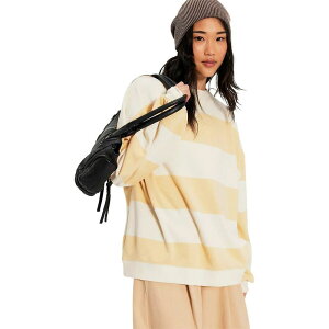 �t���[�s�[�v�� ���f�B�[�X �g�b�v�X T�V���c �X�E�F�b�g Free People Classic Stripe Crewide Sweatshirt - Women's Apricot Combo �A�v���R�b�g