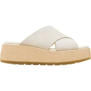 �\���� ���f�B�[�X �V���[�Y �T���_�� �v���b�g�t�H�[�� SOREL Sunpeak Platform Slide Sandal - Women's Chalk/Gum 16 �`���[�N