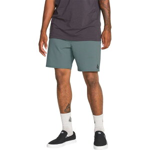 �{���R�� �����Y �{�g���X �n�[�t�p���c�E�V���[�c Volcom Nomoly Elastic Waist 18 Short - Men's Tradewinds