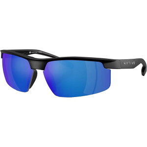 �l�C�e�B�u�A�C�E�F�A �����Y �A�N�Z�T���[ �T���O���X�E�A�C�E�F�A Nativeyewearidge-Runner Crest Polarized Sunglasses Matte Black/Blue Reflex Polarized �u���b�N