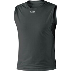 �S�A�E�F�A �����Y �g�b�v�X �V���c �m�[�X���[�u GOREWEAR Windstopper Base Layer Sleevelesshirt - Men's Black �u���b�N
