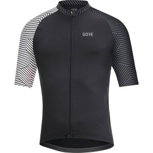 �S�A�E�F�A �����Y �g�b�v�X T�V���c �W���[�W�[ GOREWEAR C5 Optiline Jersey - Men's Black/White �z���C�g