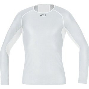 �S�A�E�F�A �����Y �g�b�v�X �V���c GOREWEAR Windstopper Base Layer Long Sleeve Shirt - Men's Light Grey/White �z���C�g