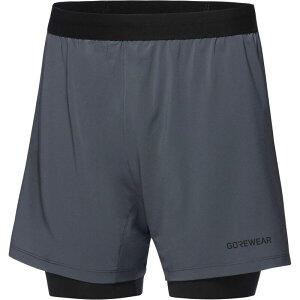 �S�A�E�F�A �����Y �{�g���X �J�W���A���p���c GOREWEAR Concurve 5in 2in1 Short - Men's Lab Graphite/Black �u���b�N