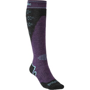 ubWf[ fB[X A_[EFA C XL[ mE[ Dark Purple Bridgedale Ski Midweight Plus Merino Performance Sock - Women's