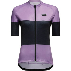 �S�A�E�F�A ���f�B�[�X �g�b�v�X �V���c �W���[�W�[ GOREWEAR Spirit Stripes Jersey - Women'scrub Purple/Orbit Blue �u���[