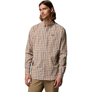 �R�����r�A �����Y �g�b�v�X �V���c ���� Columbia Rapid Rivers II Long-Sleeve Shirt - Men's Flint Grey/Rapid Rivers Gingham �O���[