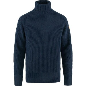�t�F�[�����[�x�� �����Y �A�E�^�[ �j�b�g�E�Z�[�^�[ Fjallraven Ovik Roller Neck Sweater - Men's Dark Navy �l�C�r�[