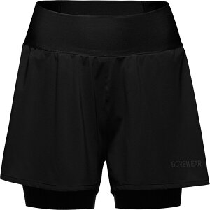 �S�A�E�F�A ���f�B�[�X �{�g���X �J�W���A���p���c GOREWEAR Concurve 3in 2-in-1 Short - Women's Black �u���b�N