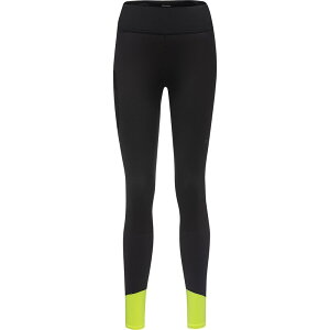 �S�A�E�F�A ���f�B�[�X �{�g���X �J�W���A���p���c GOREWEAR Concurve Thermo Hybrid Tight - Women's Black/Neon Yellow �u���b�N