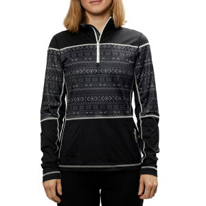 �X�E�B�b�N�X ���f�B�[�X �g�b�v�X T�V���c Swix Tista 1/2-Zip Top - Women's Black Print �u���b�N