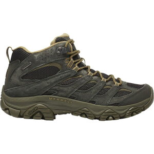 ������ �����Y �V���[�Y �u�[�c�E���C���u�[�c Merrell Moab 3 Mid Waterproof Hiking Boot - Wide - Men's Black/Beluga �u���b�N