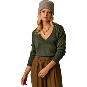 �J�[�u�f�U�C�� ���f�B�[�X �A�E�^�[ �j�b�g�E�Z�[�^�[ V�l�b�N Carve Designs Juliet V-Neck Sweater - Women's Hazel Heather �w�U�[
