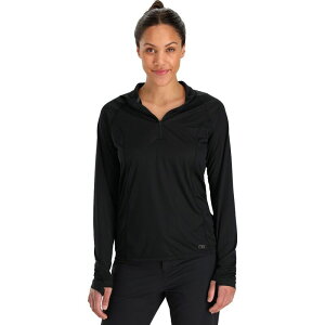 �A�E�g�h�A���T�[�` ���f�B�[�X �g�b�v�X T�V���c �n�[�t�W�b�v Outdooresearch Echo Quarter Zip Top - Women's Black �u���b�N