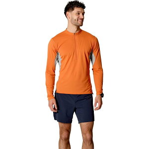 ���u �����Y �g�b�v�X T�V���c Rab Sonic Ultra Zip Top - Men's Dark Melba/Light Zinc