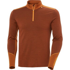 �w���[�n���Z�� �����Y �g�b�v�X T�V���c Helly Hansen Lifa Merino Midweight 1/2 Zip Top - Men's Iron Oxide