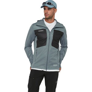 �}���[�g �����Y �A�E�^�[ �W���P�b�g�E�u���]�� �t�[�f�b�h�W���P�b�g Mammut Ultimate VIII SO Hooded Jacket - Men'strata/Black �u���b�N
