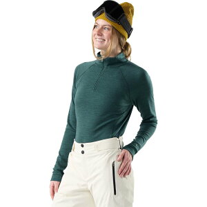 �X�}�[�g�E�[�� ���f�B�[�X �g�b�v�X T�V���c Smartwool Classic Thermal Merino Base Layer 1/4-Zip Top - Women's Dark Teal Heather �w�U�[